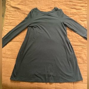 Pact Organic Long Sleeve Mini Dress - Black, Size M